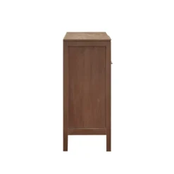 Cabinets & Sideboards-Kirkland's Home Natural Wood 2-Door Cane Webbing Chest Tan
