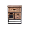 Nightstands-Kirkland's Home Natural Wood 3-Drawer Nights D With Cabinet Tan