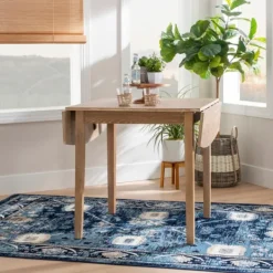 Dining Tables-Kirkland's Home Natural Wood Drop Leaf Dining Table Tan