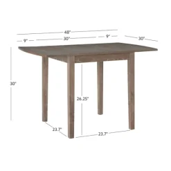 Dining Tables-Kirkland's Home Natural Wood Drop Leaf Dining Table Tan