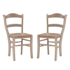 Dining Chairs-Kirkland's Home Natural Wood Farmhouse Dining Chairs, Set Of 2 Tan