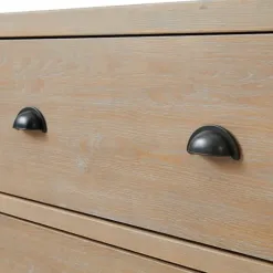 Dressers & Chests-Kirkland's Home Natural Wood Grain 6-Drawer Dresser Tan
