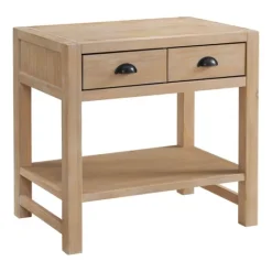 Nightstands-Kirkland's Home Natural Wood Grain Open Shelf Nights D Tan