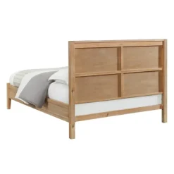 Beds & Headboards-Kirkland's Home Natural Wood Grain Panel Queen Bed Tan