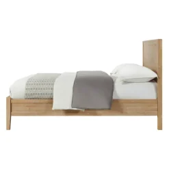 Beds & Headboards-Kirkland's Home Natural Wood Grain Panel Queen Bed Tan