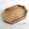 Decorative Trays-Kirkland's Home Natural Wood Monogram C Decorative Tray