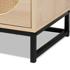 Nightstands-Kirkland's Home Natural Wood Rat Cut Out Nights D Tan