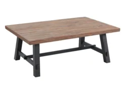 Coffee Tables-Kirkland's Home Natural Wood Sawhorse Coffee Table, 48X32 In. Tan