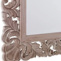 Decorative Mirrors-Kirkland's Home Natural Wooden Beveled Wall Mirror