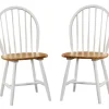 Dining Chairs-Kirkland's Home Natural Wooden Dining Chairs, Set Of 2 White