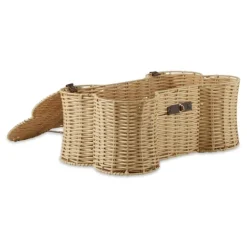Baskets & Boxes-Kirkland's Home Natural Woven Bone Shaped Basket, 17 In. Tan