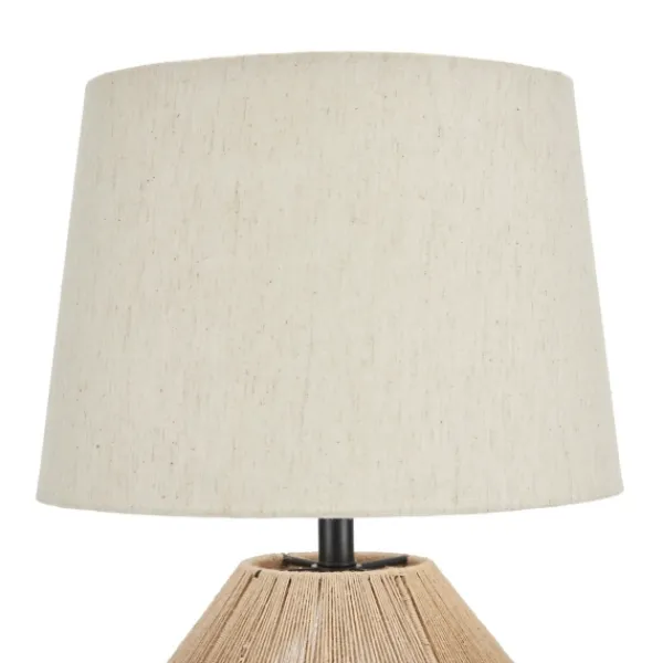Table Lamps-Kirkland's Home Natural Woven Jute Urn Table Lamp Tan