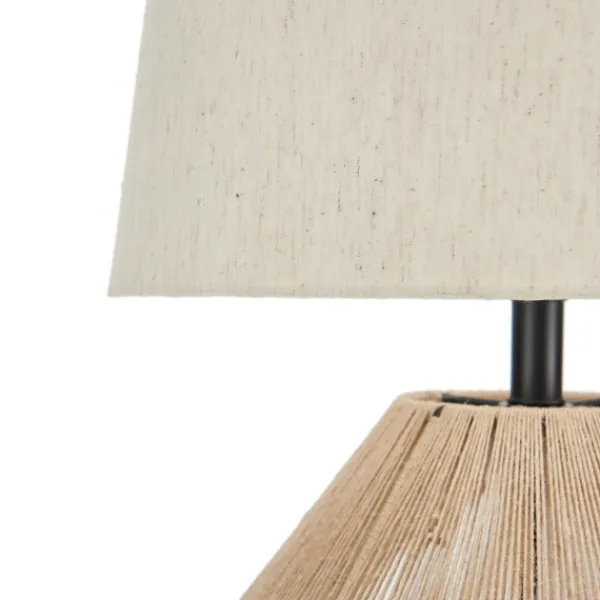Table Lamps-Kirkland's Home Natural Woven Jute Urn Table Lamp Tan