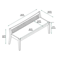 Entryway Furniture-Kirkland's Home Natural Woven Rat Back Minimalist Bench Tan
