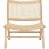 Accent Chairs-Kirkland's Home Natural Woven Rat Low-Slung Accent Chair Tan