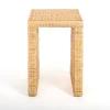 Accent & End Tables-Kirkland's Home Natural Woven Rat Side Table Tan