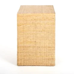 Accent & End Tables-Kirkland's Home Natural Woven Rat Side Table Tan