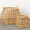 Baskets & Boxes-Kirkland's Home Natural Woven Water Hyacinth Baskets, Set Of 2 Tan