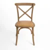 Dining Chairs-Kirkland's Home Natural X Frame Cane Seat Dining Chair Brown