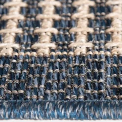 Outdoor Rugs-Kirkland's Home Navy Adelaide Woven Outdoor Area Rug, 6X9 Blue