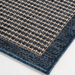 Outdoor Rugs-Kirkland's Home Navy Adelaide Woven Outdoor Area Rug, 6X9 Blue