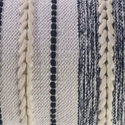Pillows-Kirkland's Home Navy And White Braided Accent Pillow Blue