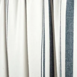 Curtains & Drapes-Kirkland's Home Navy And White Farmhouse Stripe Valance White/Blue