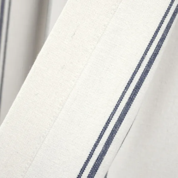 Curtains & Drapes-Kirkland's Home Navy And White Farmhouse Stripe Valance White/Blue
