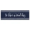 Wall Quotes & Signs-Kirkland's Home Navy And White Good Day Canvas Art Print Blue/White