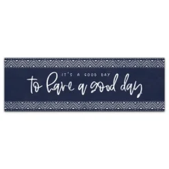 Wall Quotes & Signs-Kirkland's Home Navy And White Good Day Canvas Art Print Blue/White