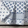 Blankets & Throws-Kirkland's Home Navy And White Striped Geometric Reversible Throw Blue/White
