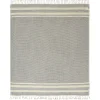 Blankets & Throws-Kirkland's Home Navy And White Stripes Cotton Throw Blue/White