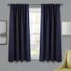 Curtains & Drapes-Kirkland's Home Navy Back Tab Blackout Curtain Panel Set, 63 In. Blue