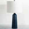 Table Lamps-Kirkland's Home Navy Blue Piper Table Lamp White