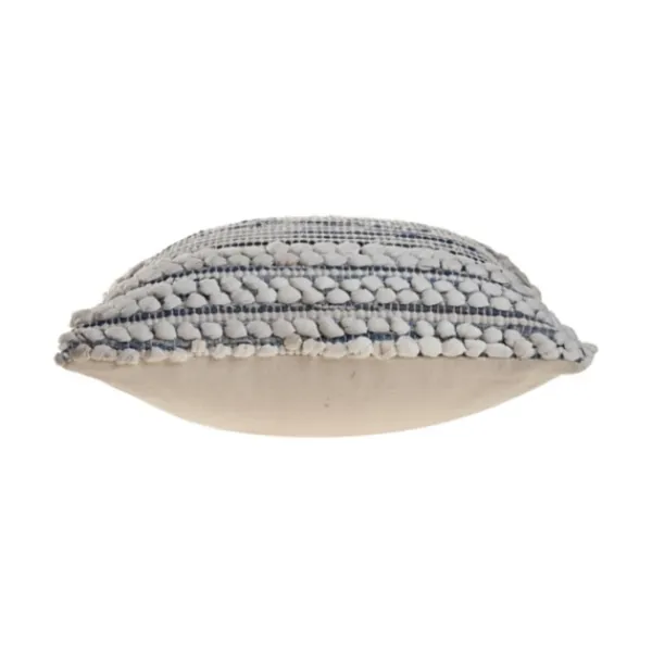Pillows-Kirkland's Home Navy Bold Textured Pillow Blue/Ivory