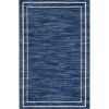 Outdoor Rugs-Kirkland's Home Navy Bordered Indoor/Outdoor Accent Rug, 2X4 Blue
