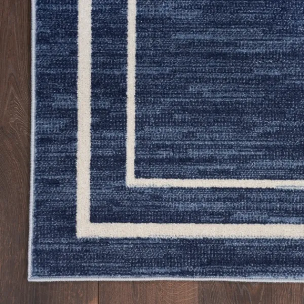 Outdoor Rugs-Kirkland's Home Navy Bordered Indoor/Outdoor Accent Rug, 2X4 Blue