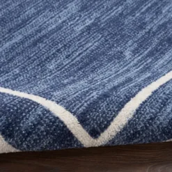 Outdoor Rugs-Kirkland's Home Navy Bordered Indoor/Outdoor Accent Rug, 2X4 Blue