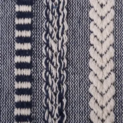 Blankets & Throws-Kirkland's Home Navy Braided Stripe Throw Blue