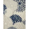 Outdoor Rugs-Kirkland's Home Navy Bright Floral Burst Outdoor Area Rug, 7X10 Blue/White/Tan