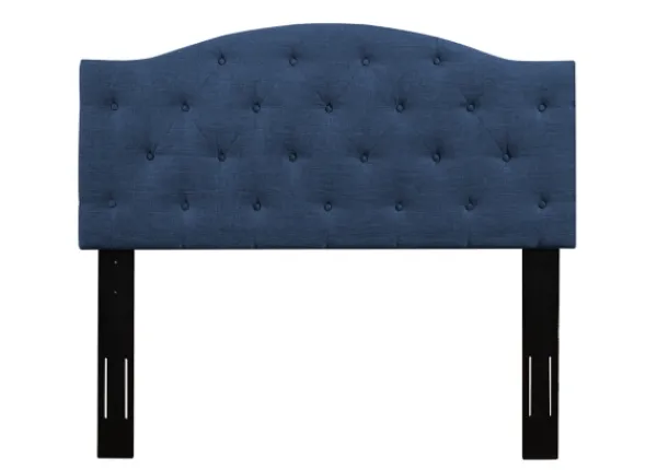 Beds & Headboards-Kirkland's Home Navy Bryne Button Tufted Full/Queen Headboard Blue