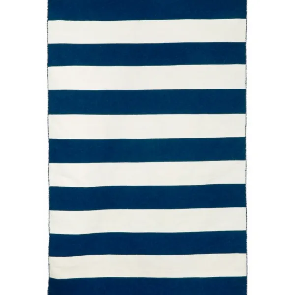 Outdoor Rugs-Kirkland's Home Navy Cabana Stripe Indoor/Outdoor Area Rug, 7X9 Blue/White