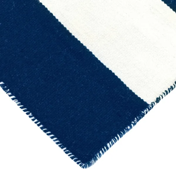 Outdoor Rugs-Kirkland's Home Navy Cabana Stripe Indoor/Outdoor Area Rug, 3X5 Blue/White