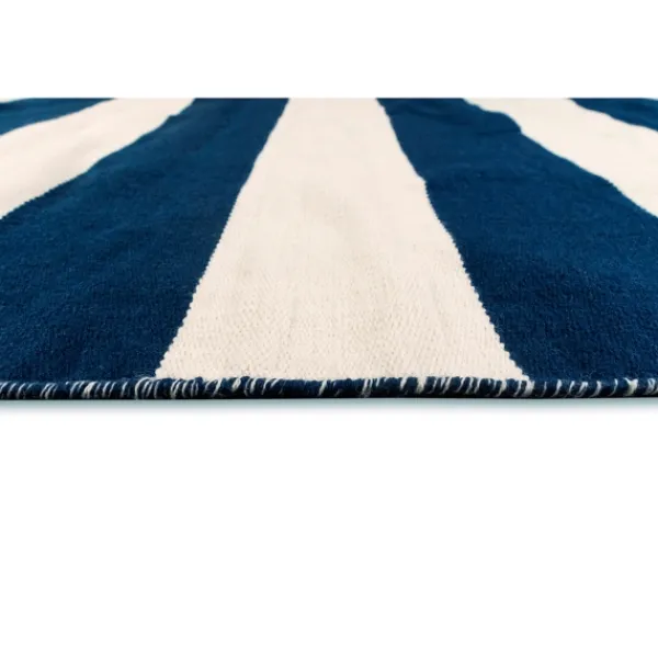 Outdoor Rugs-Kirkland's Home Navy Cabana Stripe Indoor/Outdoor Area Rug, 3X5 Blue/White