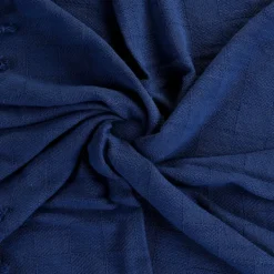 Blankets & Throws-Kirkland's Home Navy Checkered Weave Fringe Throw Blue