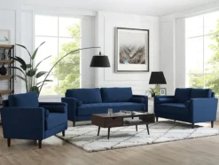 Accent Chairs-Kirkland's Home Navy Chelsea Modern Accent Chair Blue