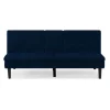Sofas & Loveseats-Kirkland's Home Navy Console Usb Port Convertible Sofa Blue