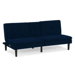 Sofas & Loveseats-Kirkland's Home Navy Console Usb Port Convertible Sofa Blue