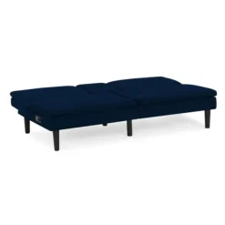 Sofas & Loveseats-Kirkland's Home Navy Console Usb Port Convertible Sofa Blue