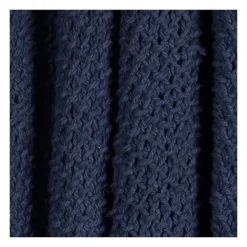 Blankets & Throws-Kirkland's Home Navy Cotton Tassel Throw Blue